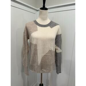 White + Warren Star Pattern Cashmere Sweater